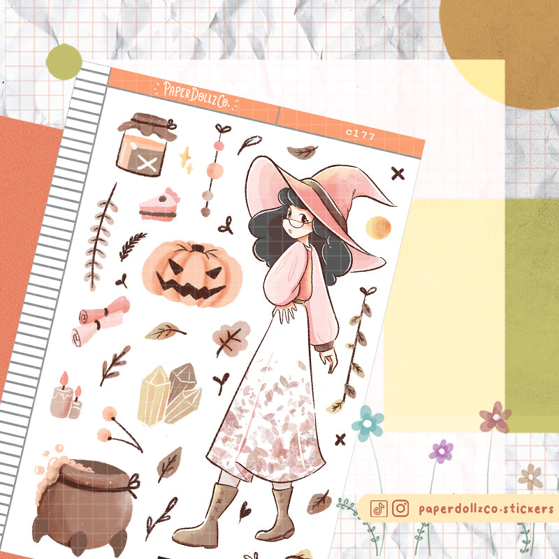 Enchanted Halloween Collections PaperDollzCo Planner Sticker | C177