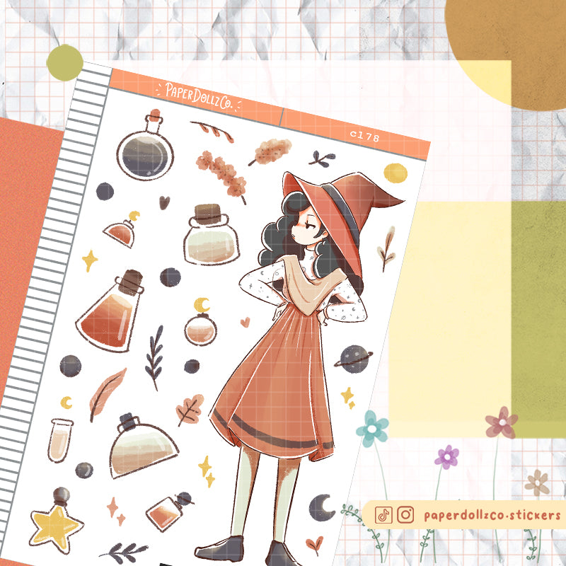 Magical Halloween Collections PaperDollzCo Planner Sticker | C178