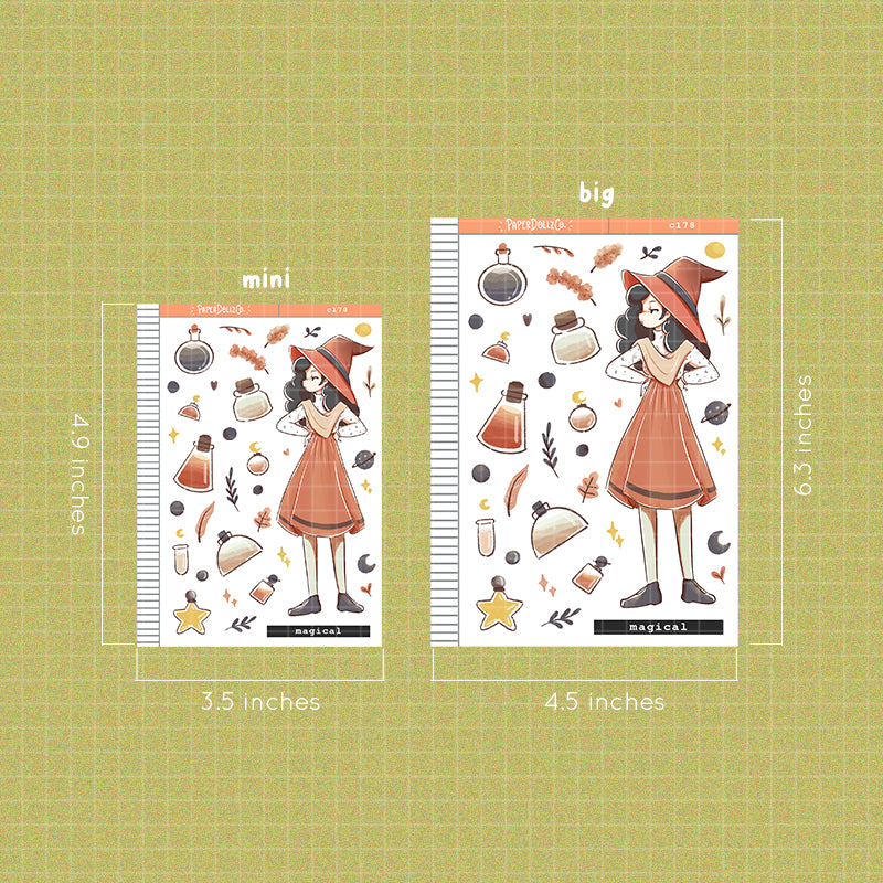 Magical Halloween Collections PaperDollzCo Planner Sticker | C178