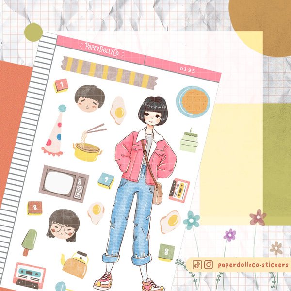 Jungnyeon Korean Collections PaperDollzCo Planner Stickers | C195