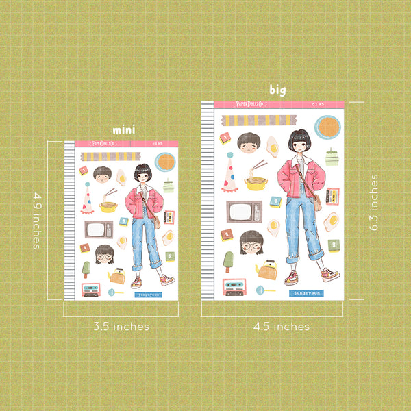 Jungnyeon Korean PaperDollzCo Planner Stickers | C195