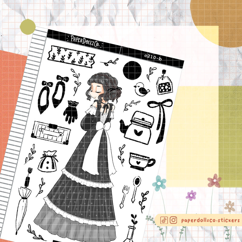 Mysterious Gothicness PaperDollzCo Planner Stickers | C210b