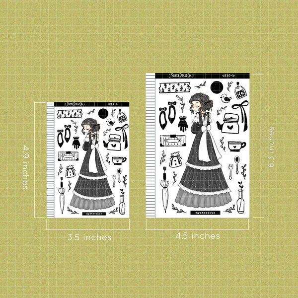 Mysterious Gothicness PaperDollzCo Planner Stickers | C210b