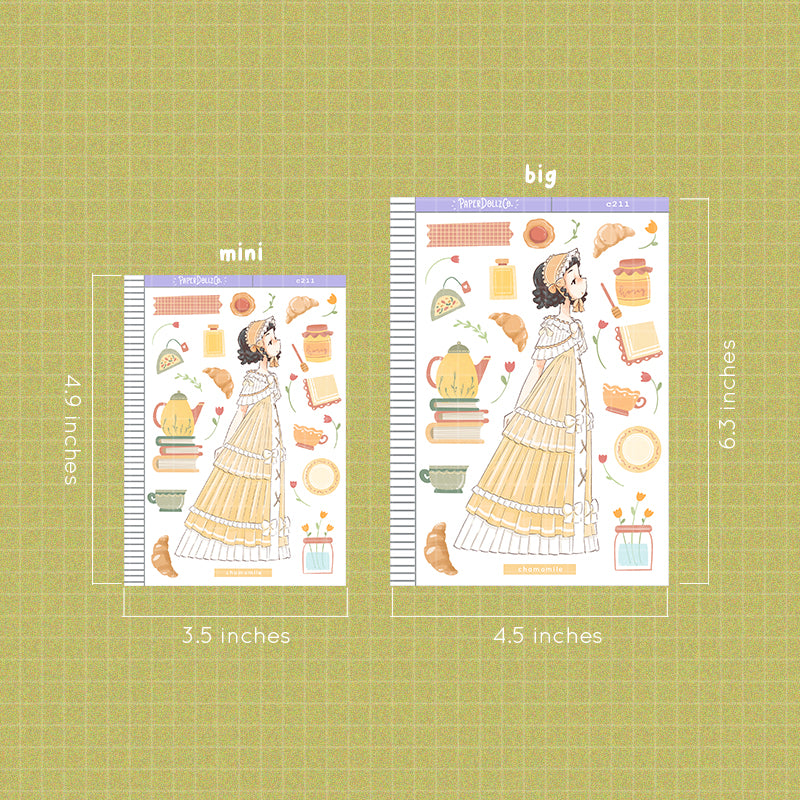 Chamomile Tea Party Collections PaperDollzCo Planner Stickers | C211