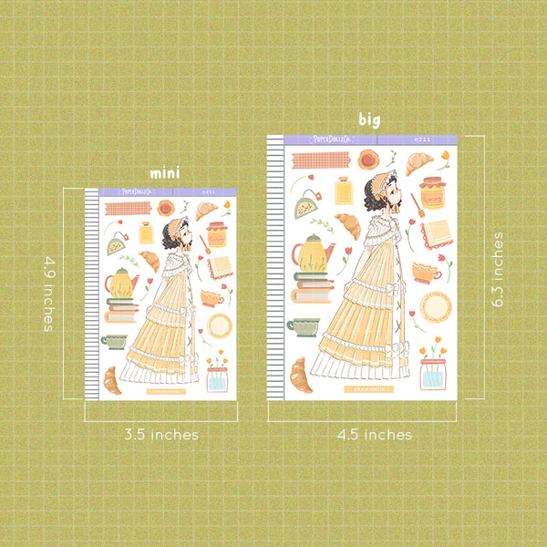 Chamomile Tea Party PaperDollzCo Planner Stickers | C211