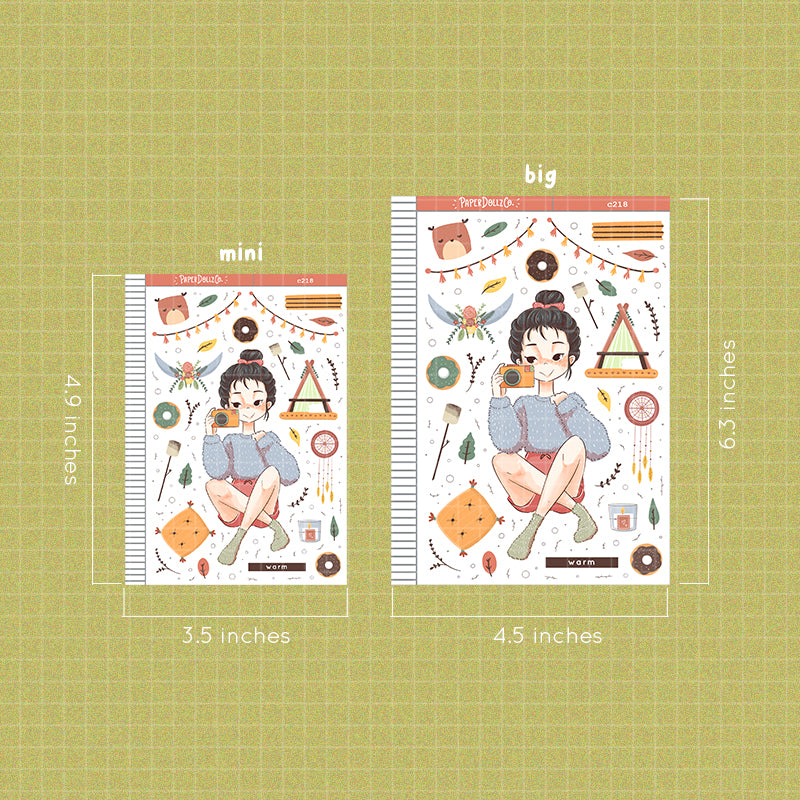 Warm Collections PaperDollzCo Planner Stickers | C218