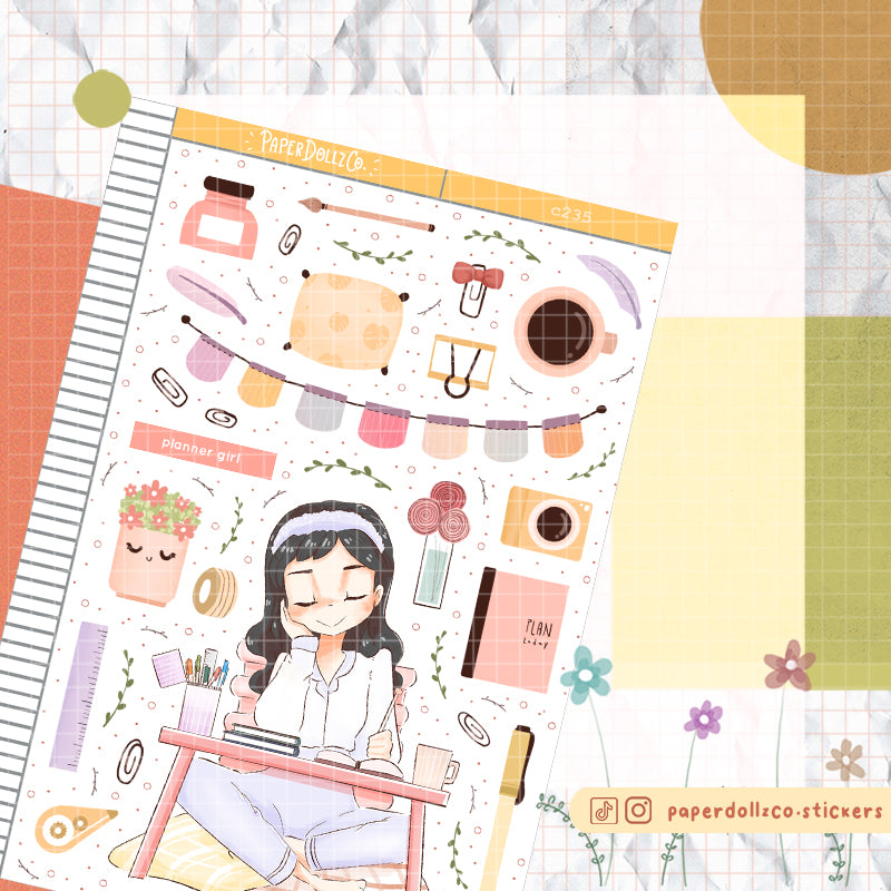 Planner Girl Collections PaperDollzCo Planner Stickers | C235