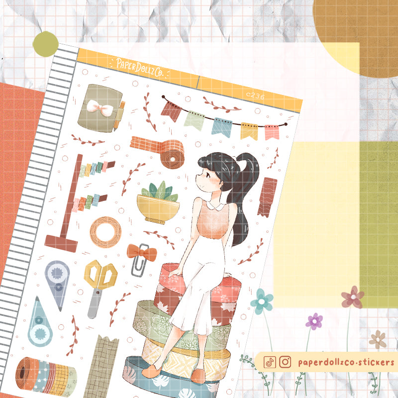 Washi Addict Collections PaperDollzCo Planner Stickers | C236