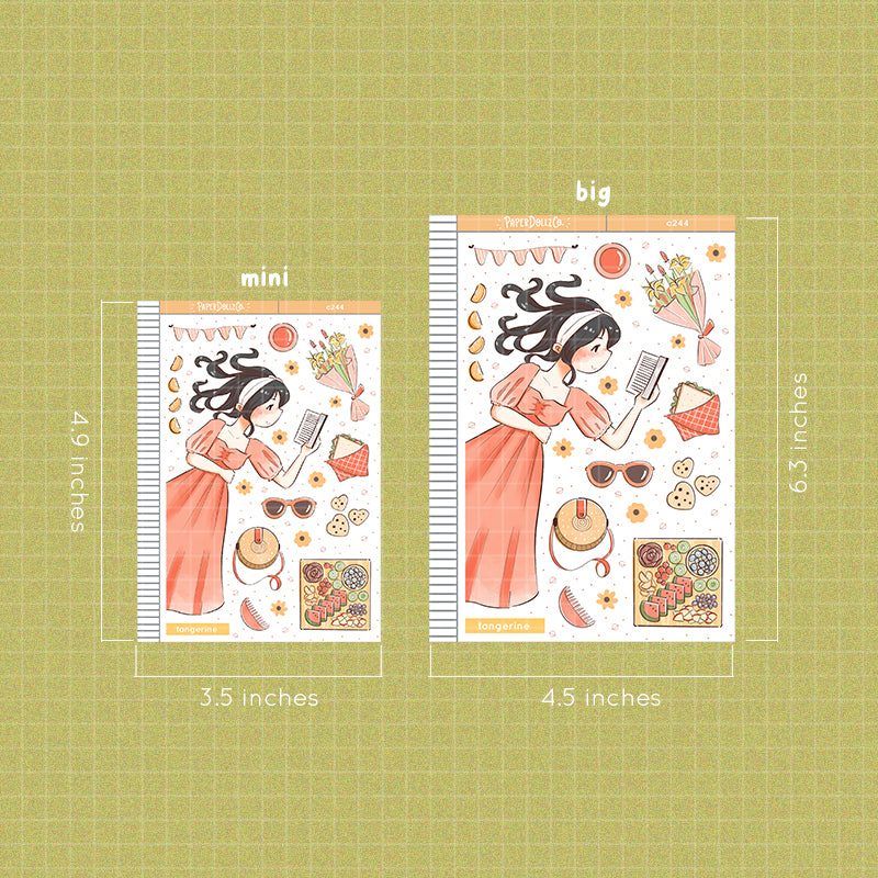 Tangerine Collections Paperdollzco Planner Stickers | C244