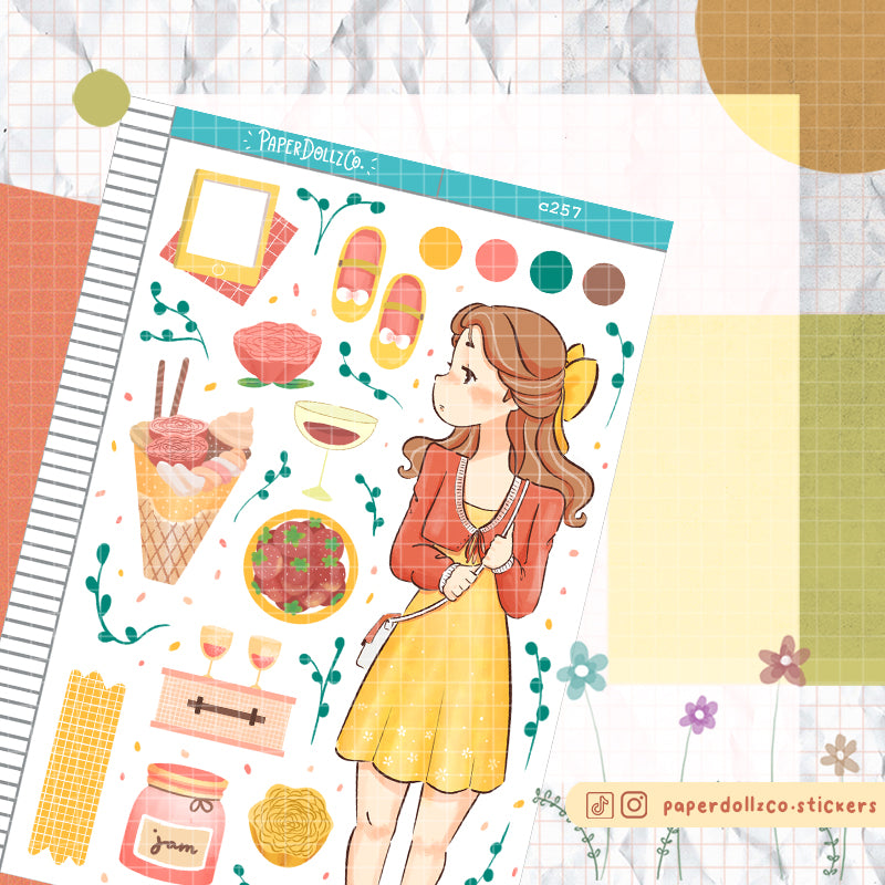 Sun-sational Summer Princess Collections Paperdollzco Planner Stickers | C257