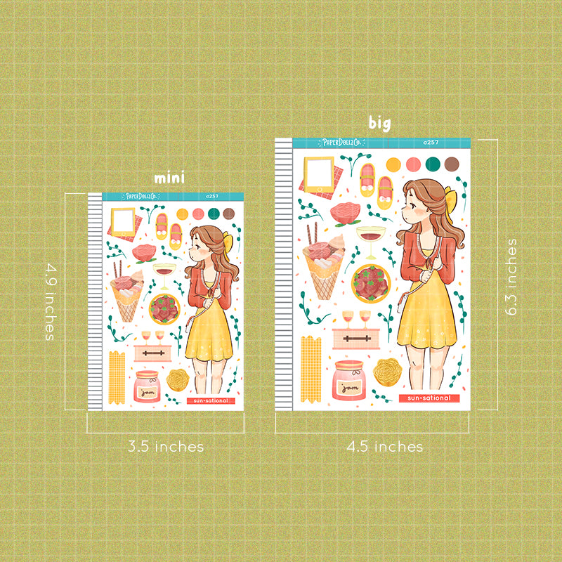 Sun-sational Summer Princess Collections Paperdollzco Planner Stickers | C257