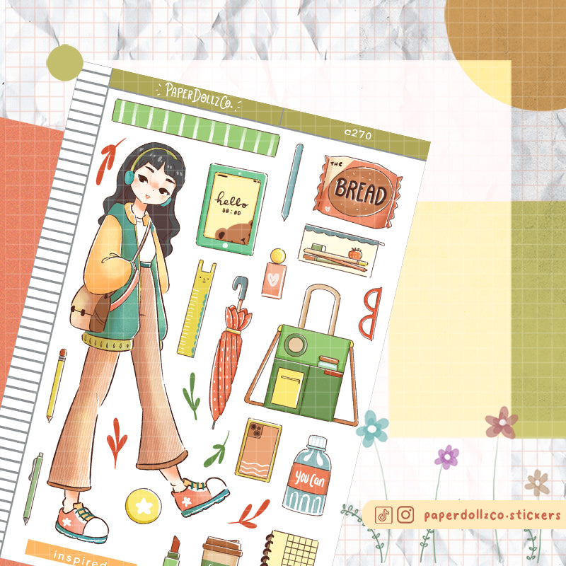 Inspired Student School Is Cool Collections Paperdollzco Planner Stickers | C270