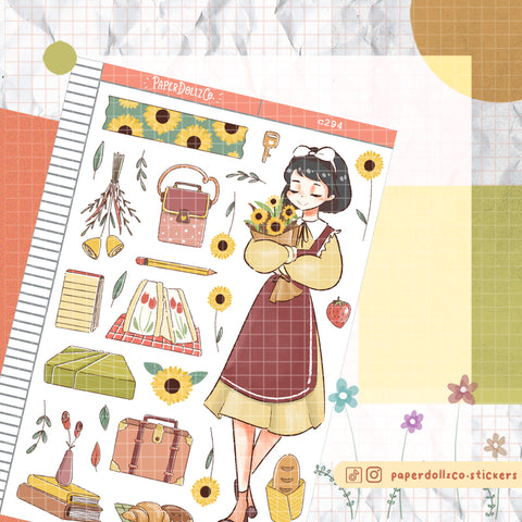 Lovely Girl | Story of Us | Paperdollzco Planner Stickers | C294