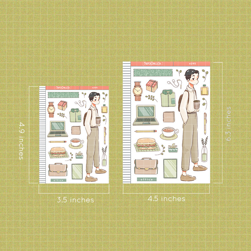 Office Guy | Crush Confessions | Collections | Paperdollzco Planner Stickers | C295