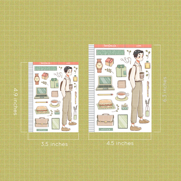 Office Guy | Crush Confessions | Paperdollzco Planner Stickers | C295