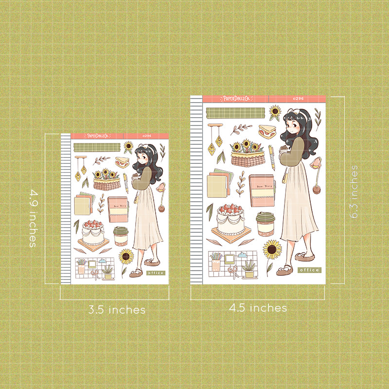 Office Girl | Story of Us | Collections | Paperdollzco Planner Stickers | C296