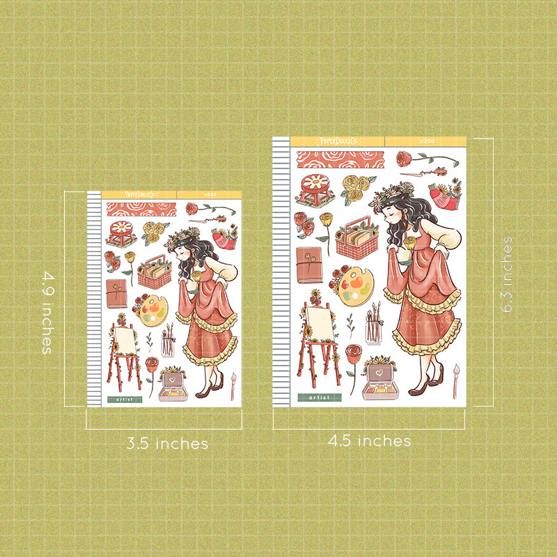 Artist The Pretty Petal | Collections | Paperdollzco Planner Stickers | C298