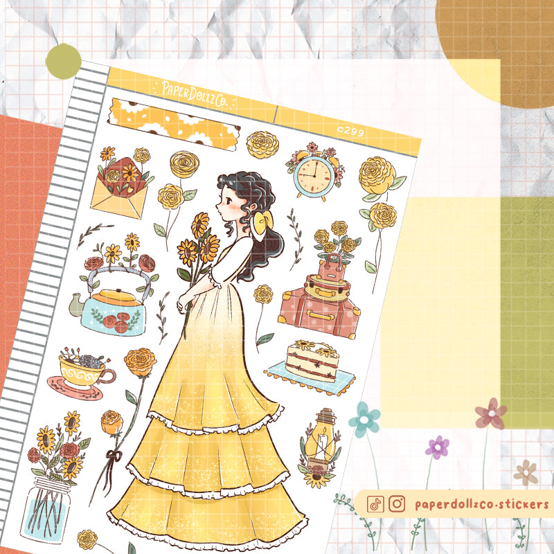 Vintage The Pretty Petal | Collections | Paperdollzco Planner Stickers | C299