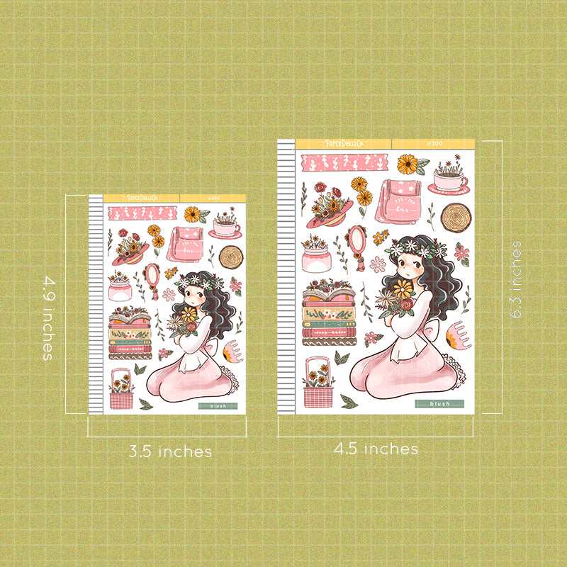 Blush The Pretty Petal | Collections | Paperdollzco Planner Stickers | C300