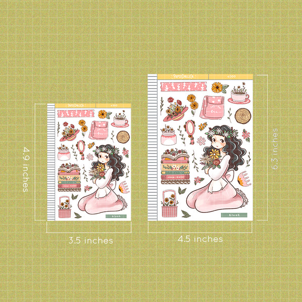 Blush The Pretty Petal Paperdollzco Planner Stickers | C300