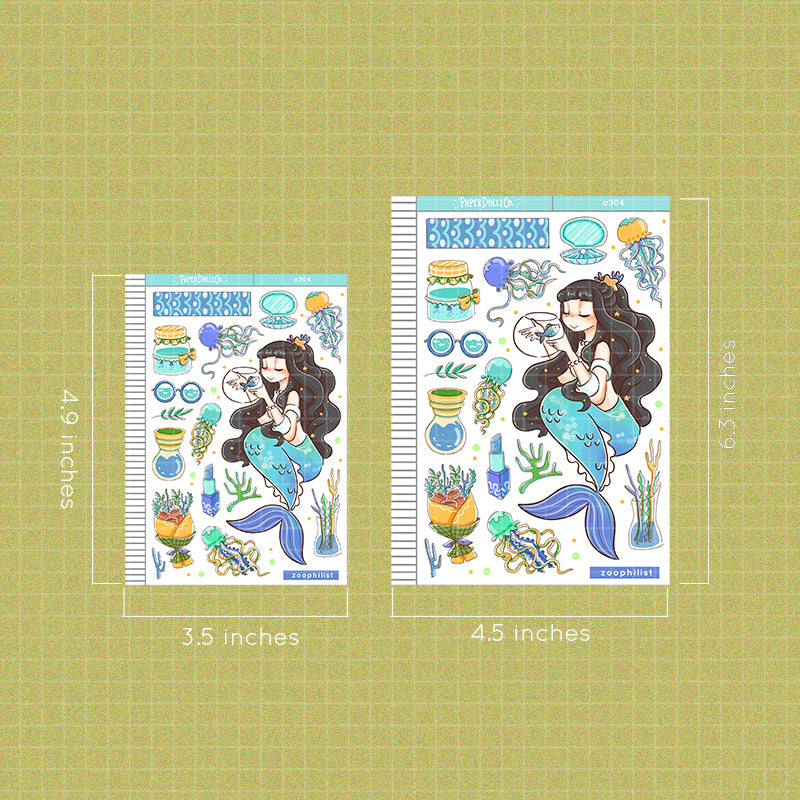 Zoophilist The Modern Mermaids | Collections | Paperdollzco Planner Stickers | C304