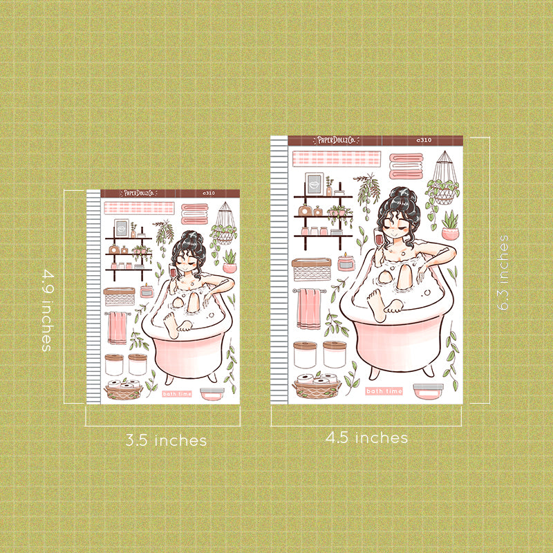 Bath Time| Home Buddy | Collections | Paperdollzco Planner Stickers | C310