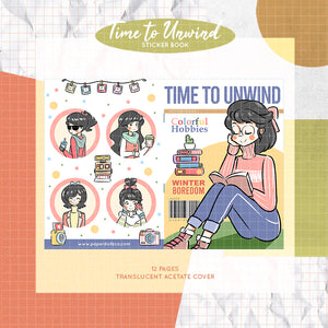 Time to Unwind PaperDollzCo Planner Sticker Book | CB004