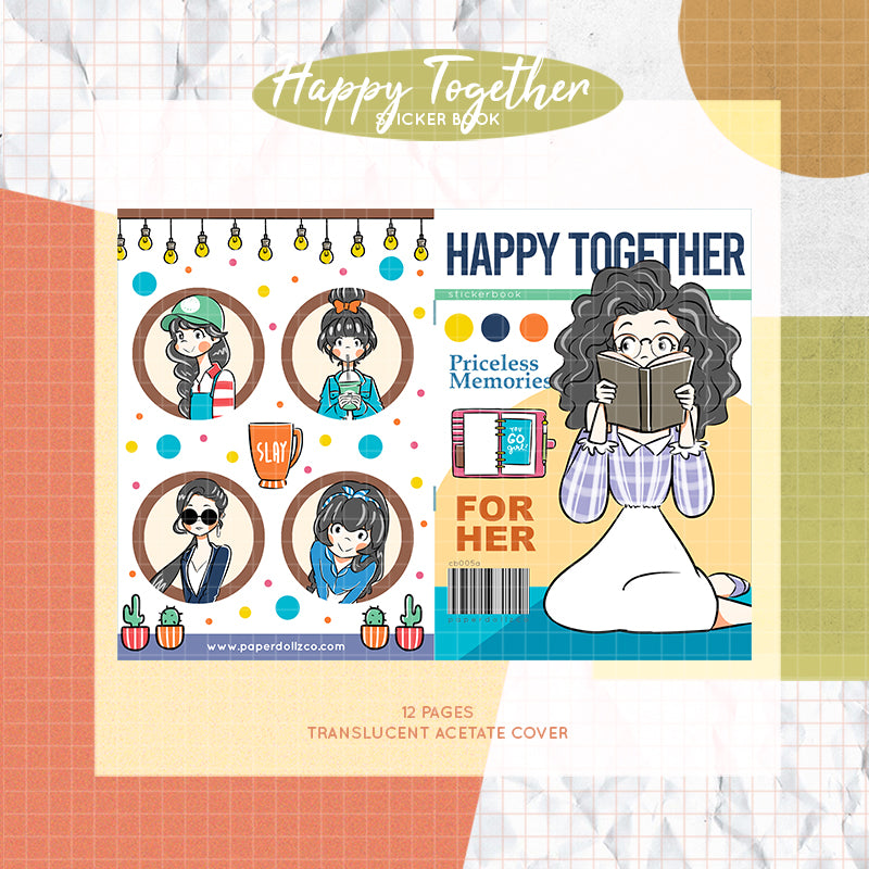 Happy Together PaperDollzCo Planner Sticker Book | CB005a