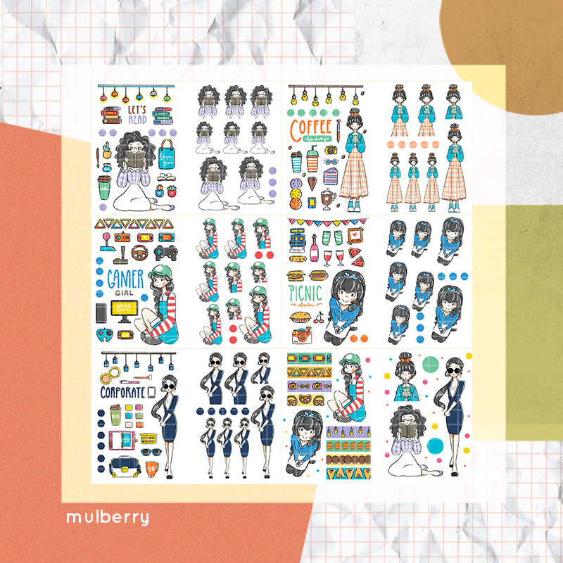 Happy Together PaperDollzCo Planner Sticker Book | CB005a