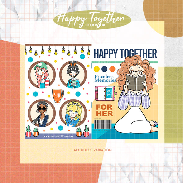 Happy Together PaperDollzCo Planner Sticker Book | CB005a