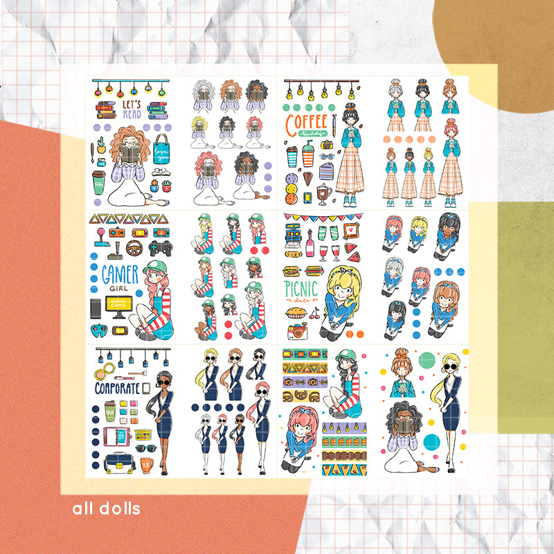 Happy Together PaperDollzCo Planner Sticker Book | CB005a