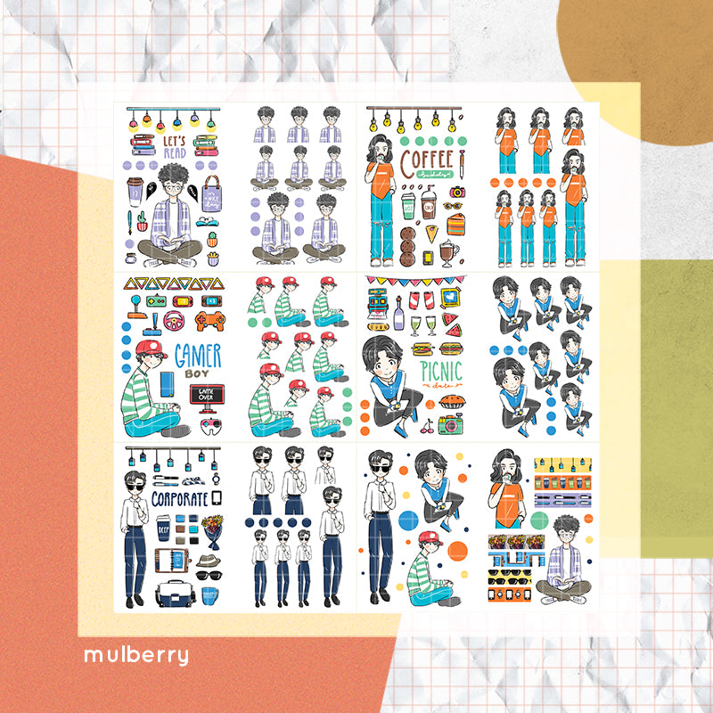 Happy Together PaperDollzCo Planner Sticker Book | CB005b