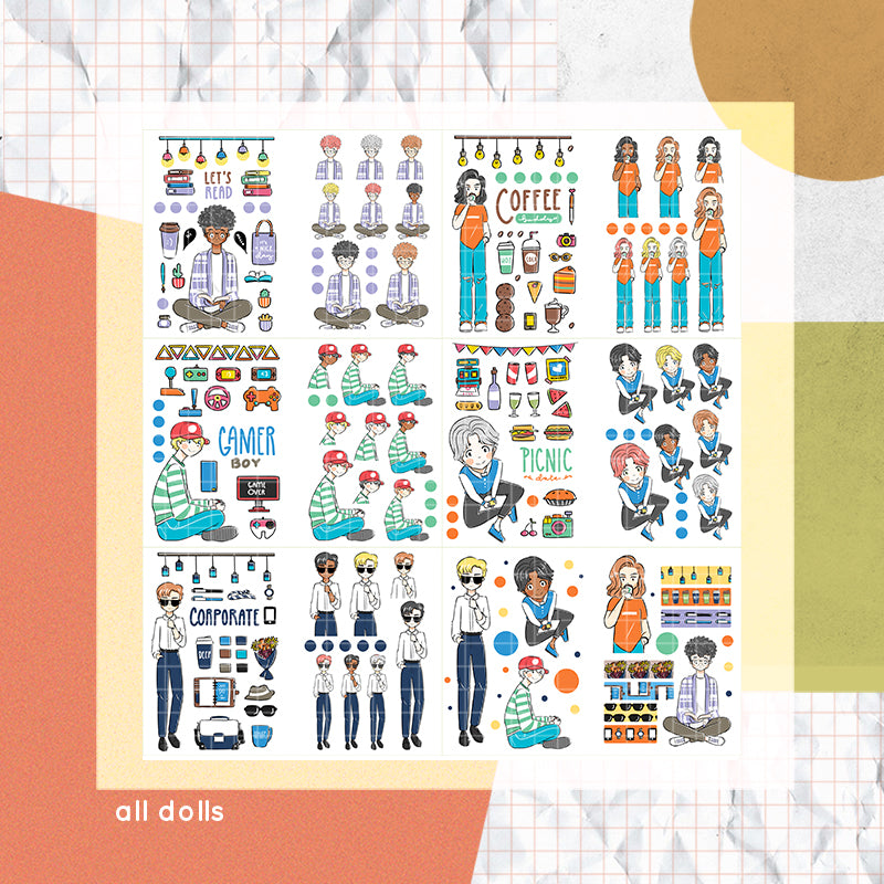 Happy Together PaperDollzCo Planner Sticker Book | CB005b