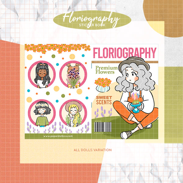 Floriography PaperDollzCo Planner Sticker Book | CB006b