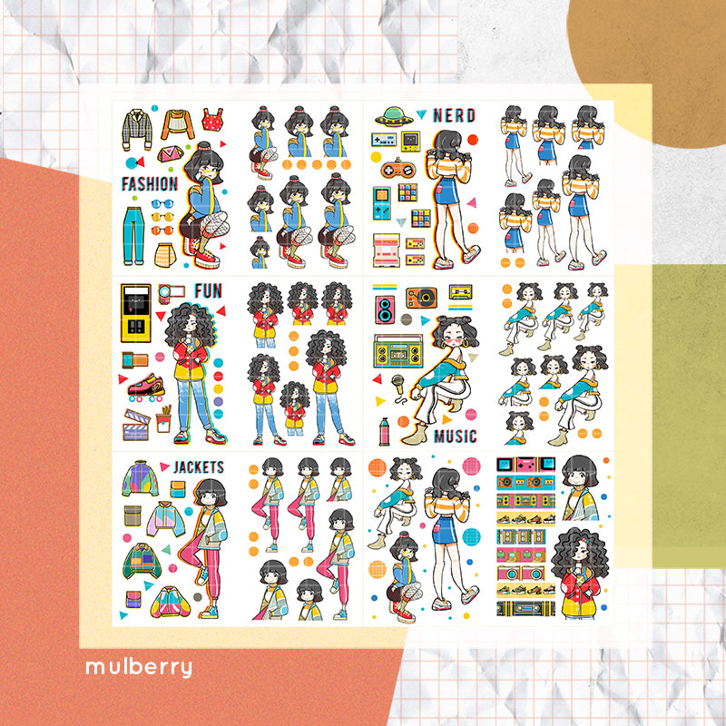 Remember the 90's PaperDollzCo Planner Sticker Book | CB008