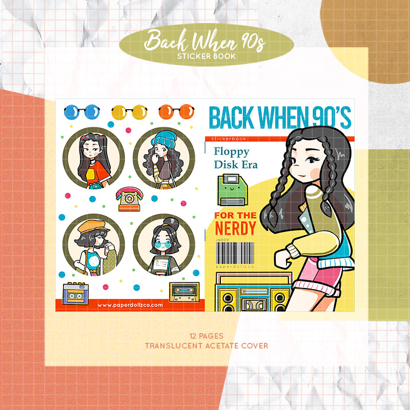 Back When 90's PaperDollzCo Planner Sticker Book | CB009