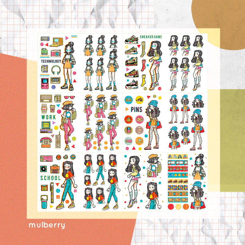 Back When 90's PaperDollzCo Planner Sticker Book | CB009