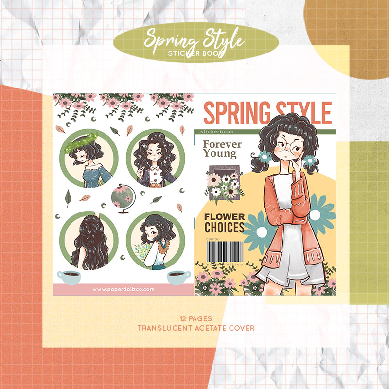 Spring Style PaperDollzCo Planner Sticker Book | CB010a