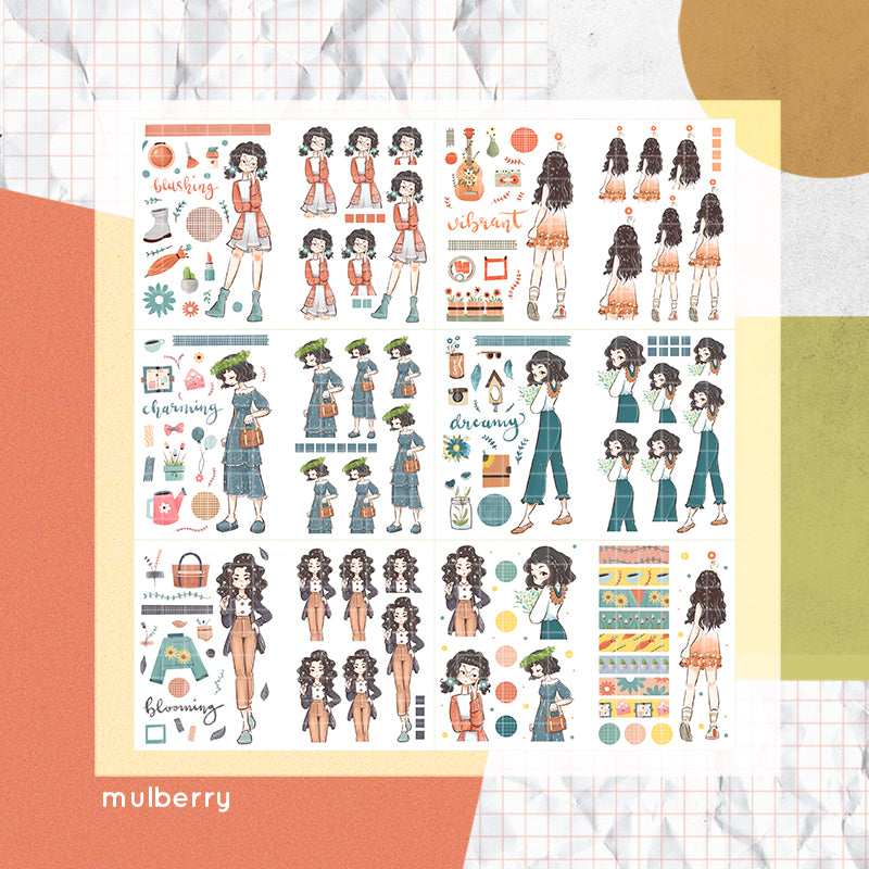 Spring Style PaperDollzCo Planner Sticker Book | CB010a