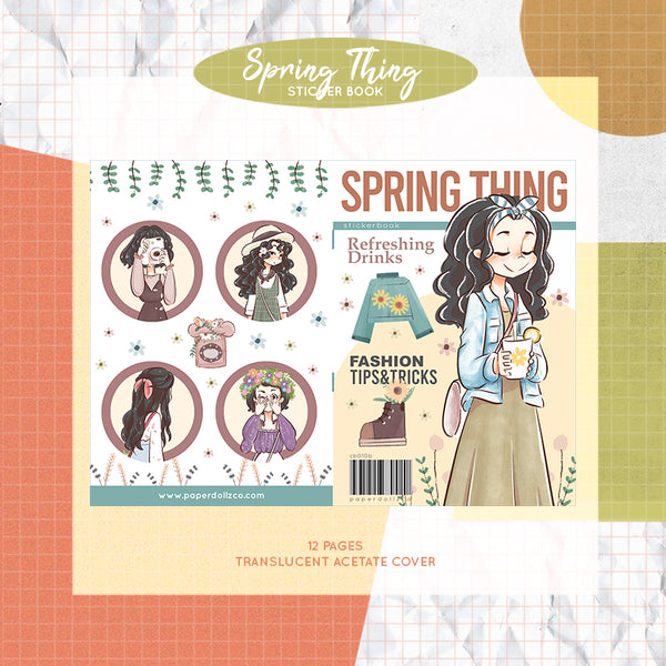 Spring Thing PaperDollzCo Planner Sticker Book | CB010b