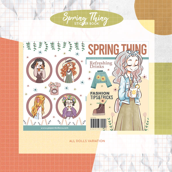 Spring Thing PaperDollzCo Planner Sticker Book | CB010b