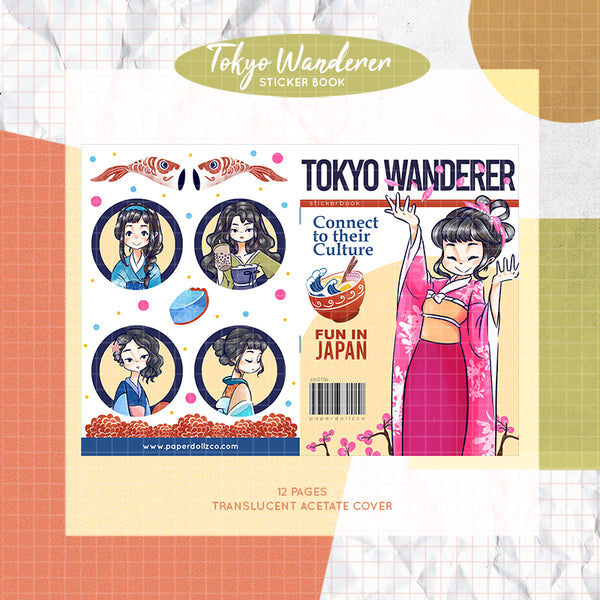 Tokyo Wanderer PaperDollzCo Planner Sticker Book | CB011b
