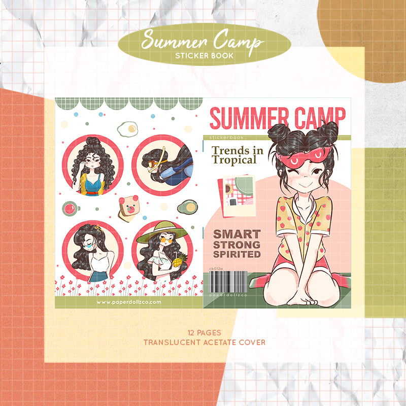 Summer Camp PaperDollzCo Planner Sticker Book | CB012a