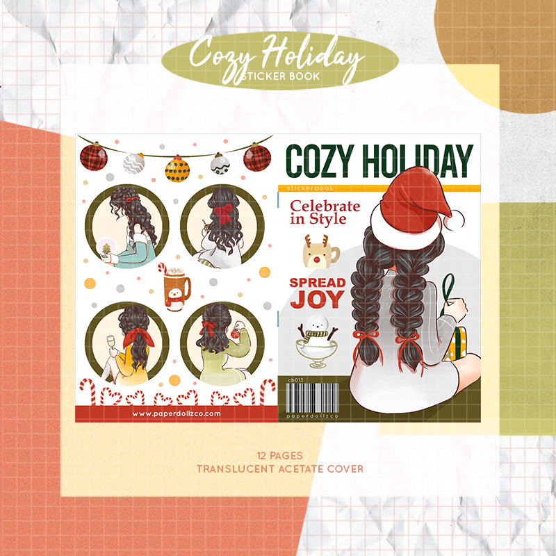 Cozy Holiday PaperDollzCo Planner Sticker Book | CB013