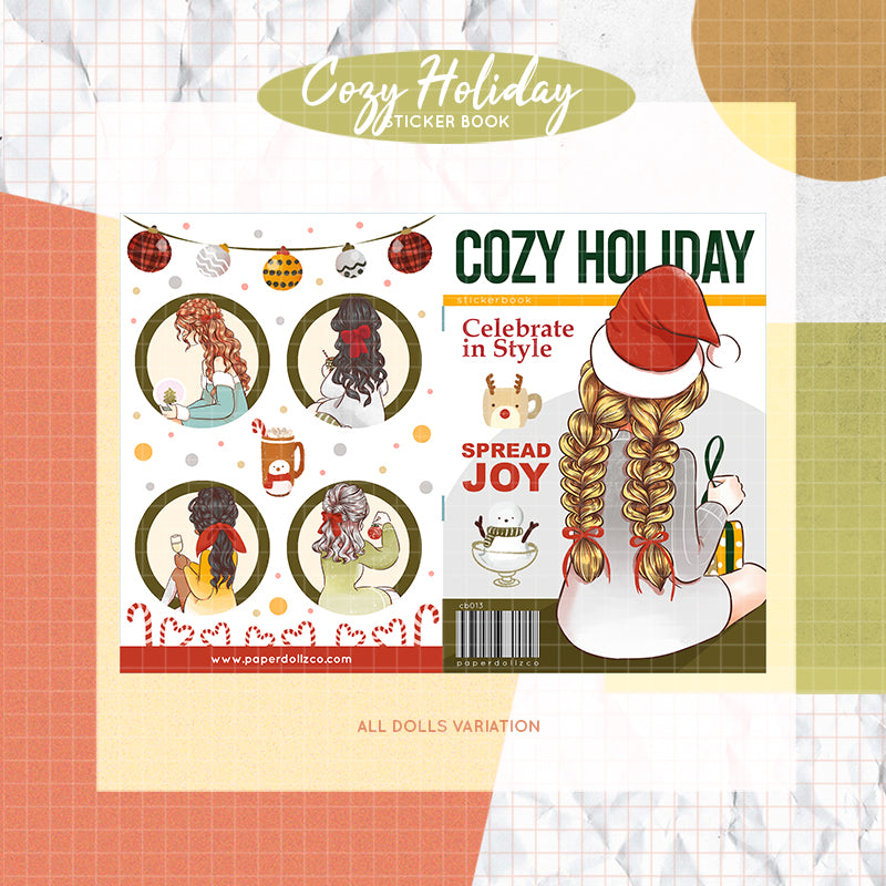 Cozy Holiday PaperDollzCo Planner Sticker Book | CB013