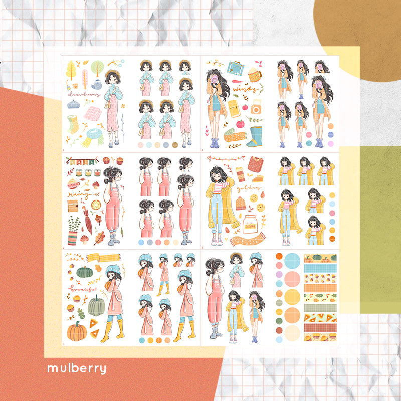 Fall In Love PaperDollzCo Planner Sticker Book | CB014