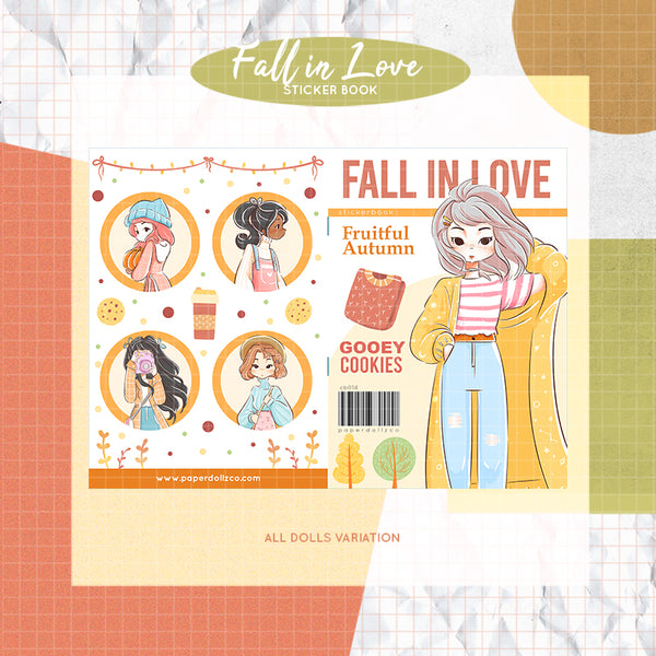 Fall In Love PaperDollzCo Planner Sticker Book | CB014