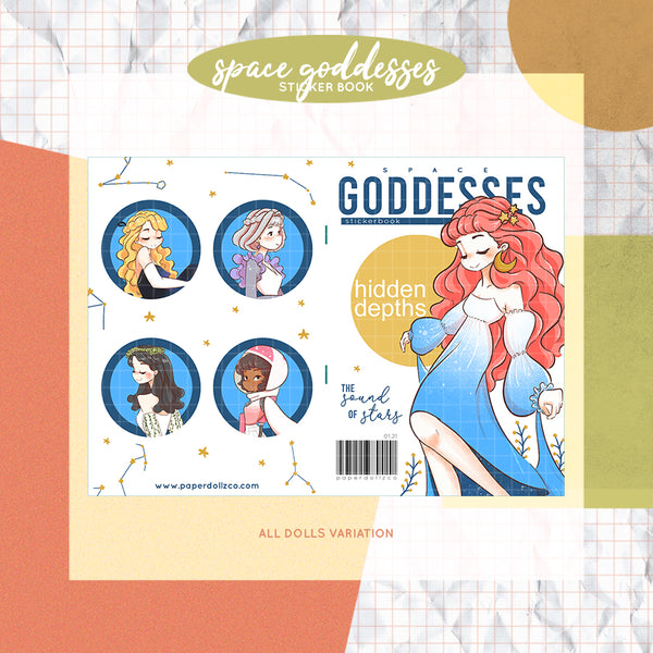 Space Goddesses Paperdollzco Planner Sticker Book | CB017