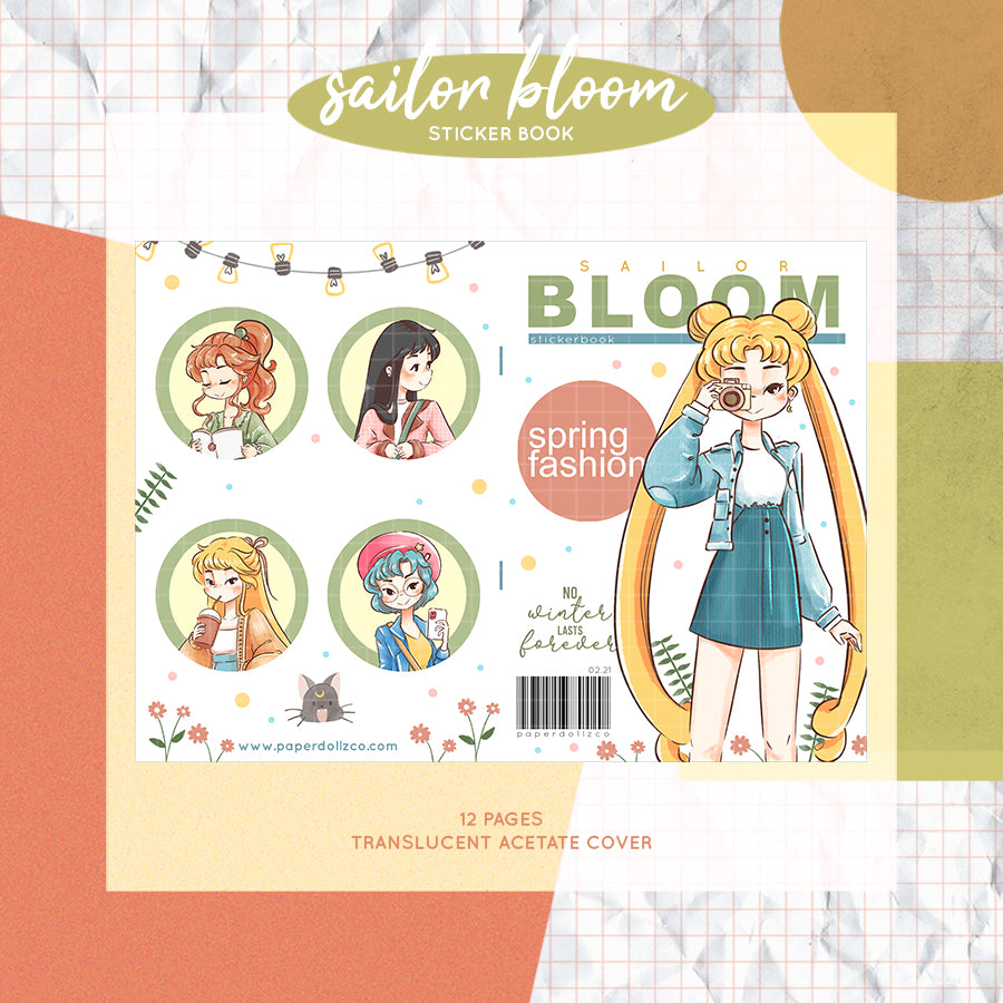 Sailor Bloom Paperdollzco Planner Sticker Book | CB018