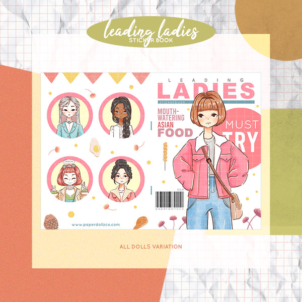 Leading Ladies Korean Drama PaperDollzCo Planner Sticker Book | CB019